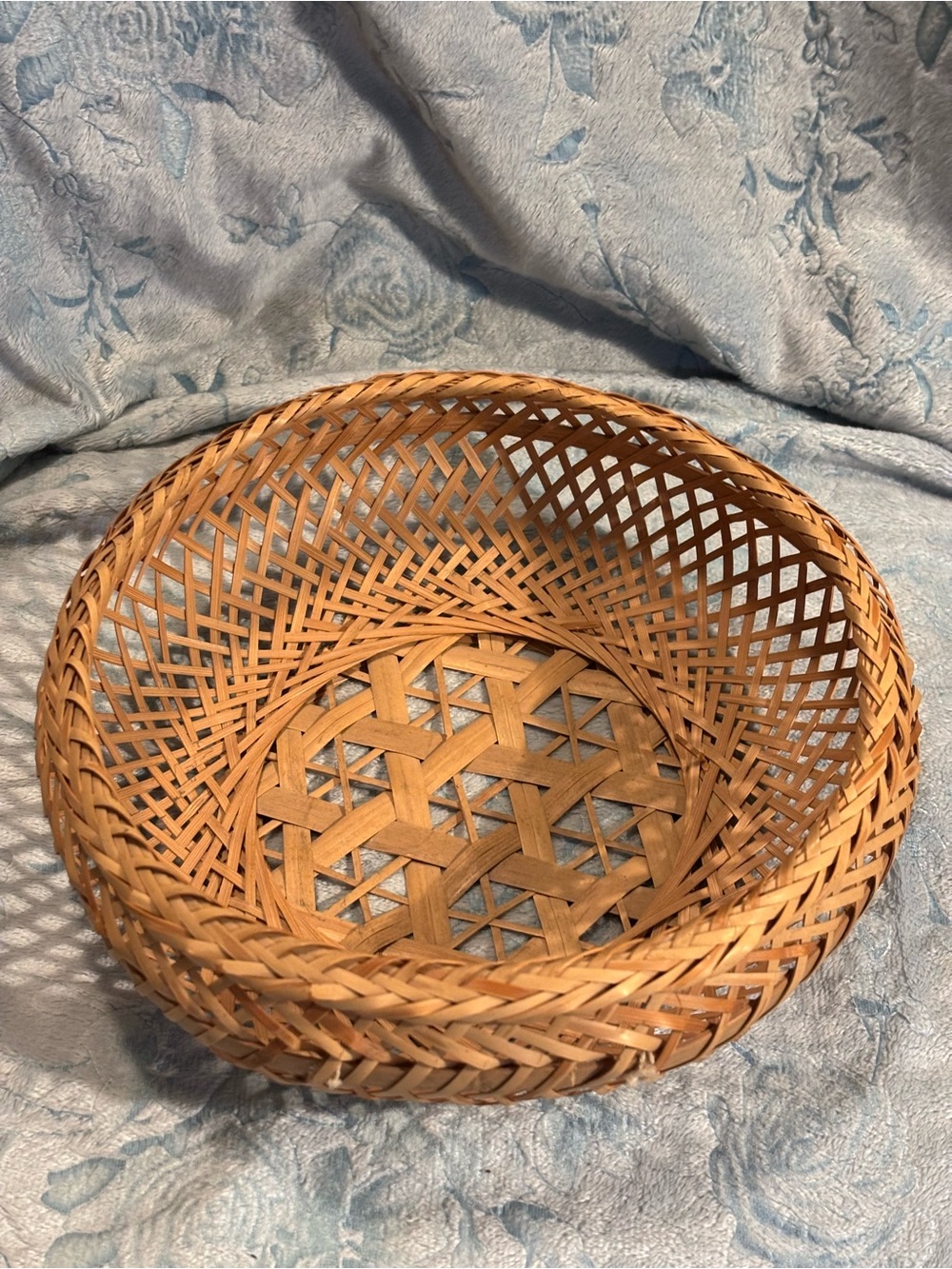 Woven Decorative Bamboo Basket - Natural Brown